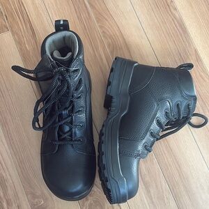 ROCKPORT Men's Black Steel Toe Work Boots